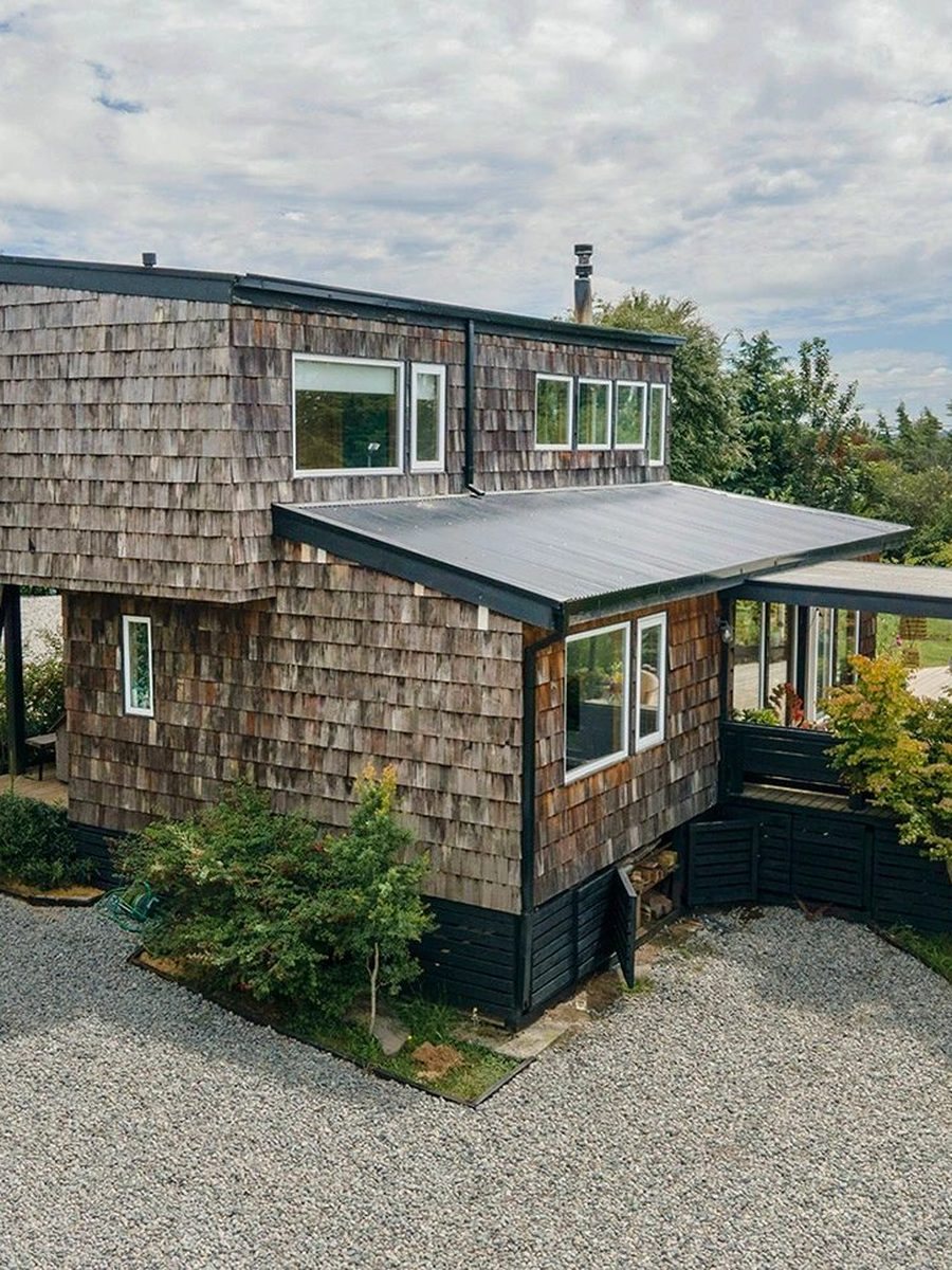Casa Los Maitenes II, revestimiento en tejuela de madera, Puerto Varas