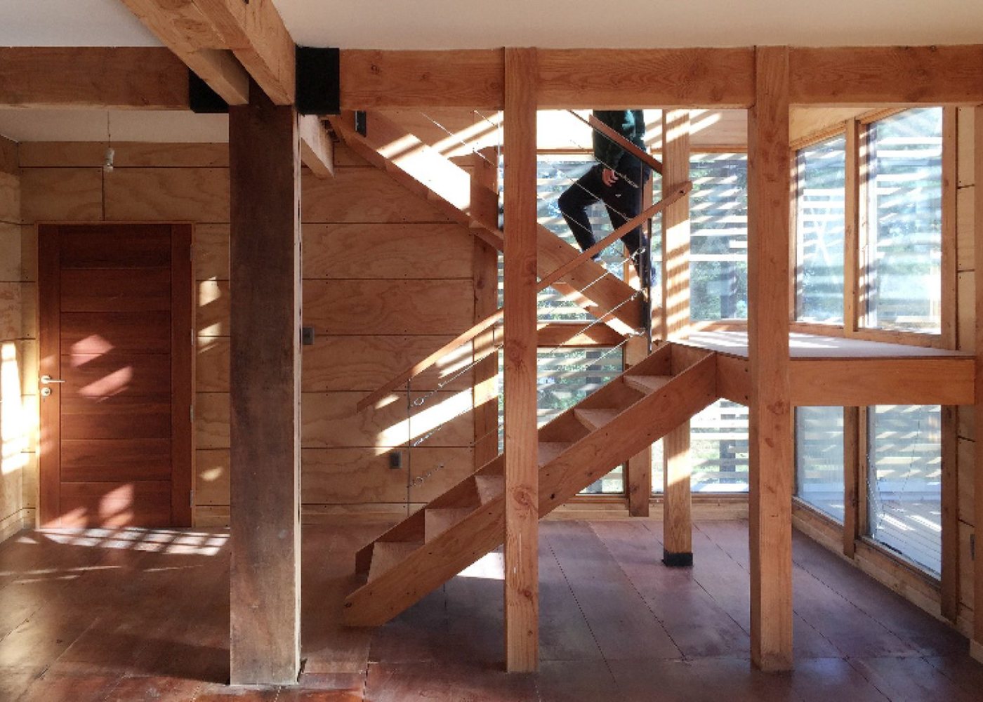 Obra en ejecución, estructura de madera